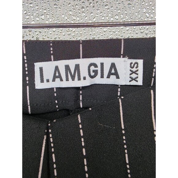 I.AM.GIA Black & White Striped Pants With Side Zipper XXS - Picture 3 of 14